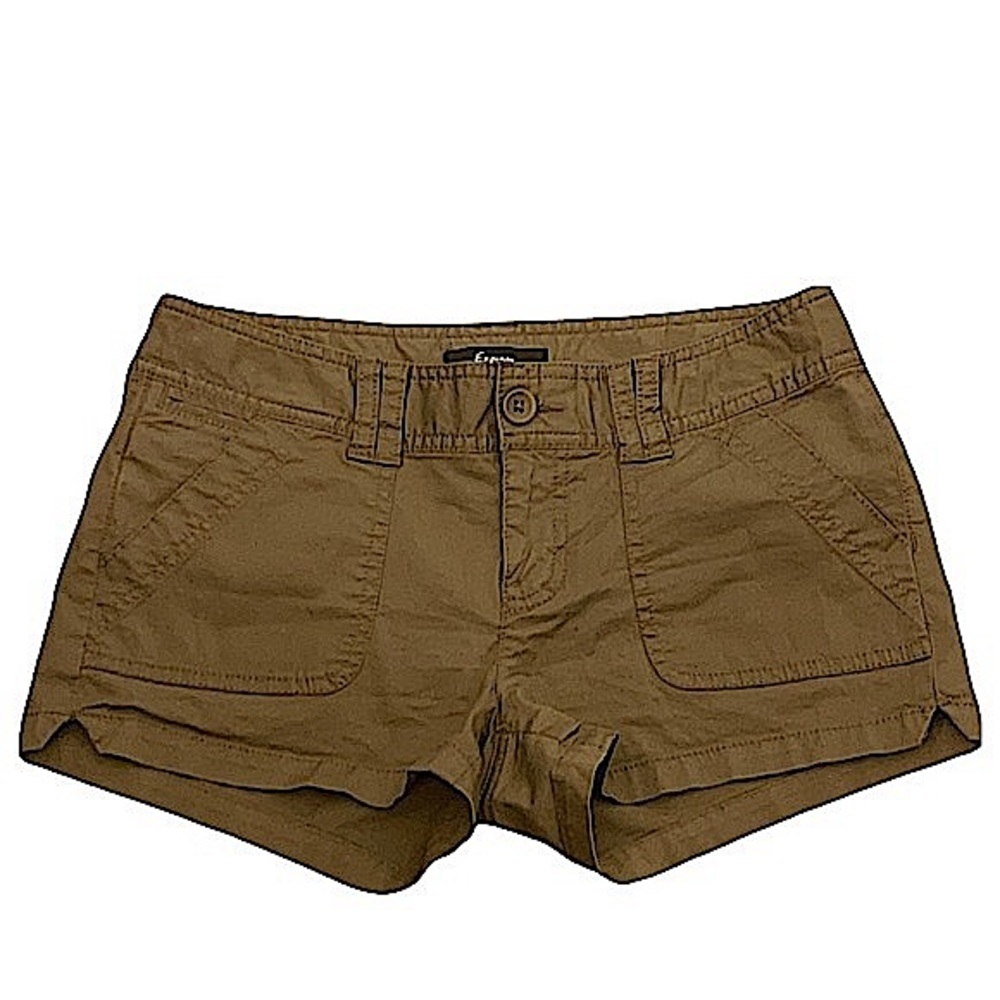 Express Khaki Olive Green Shorts 00